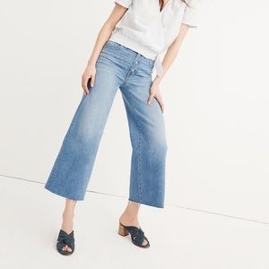 Madewell wide-leg button-front high-waisted jeans